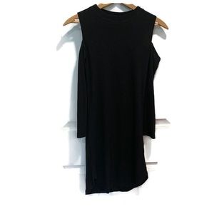 Poof! cold should black knit dress size small